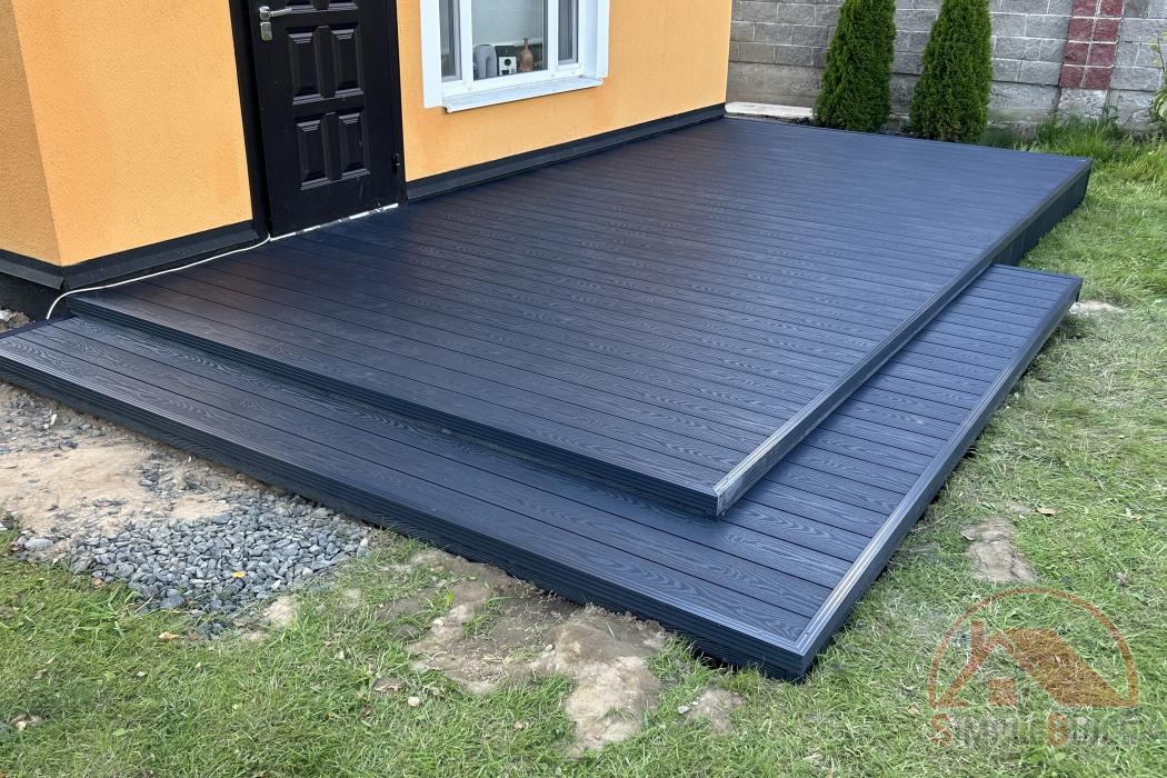 Террасная доска Lecole в цвете антрацит