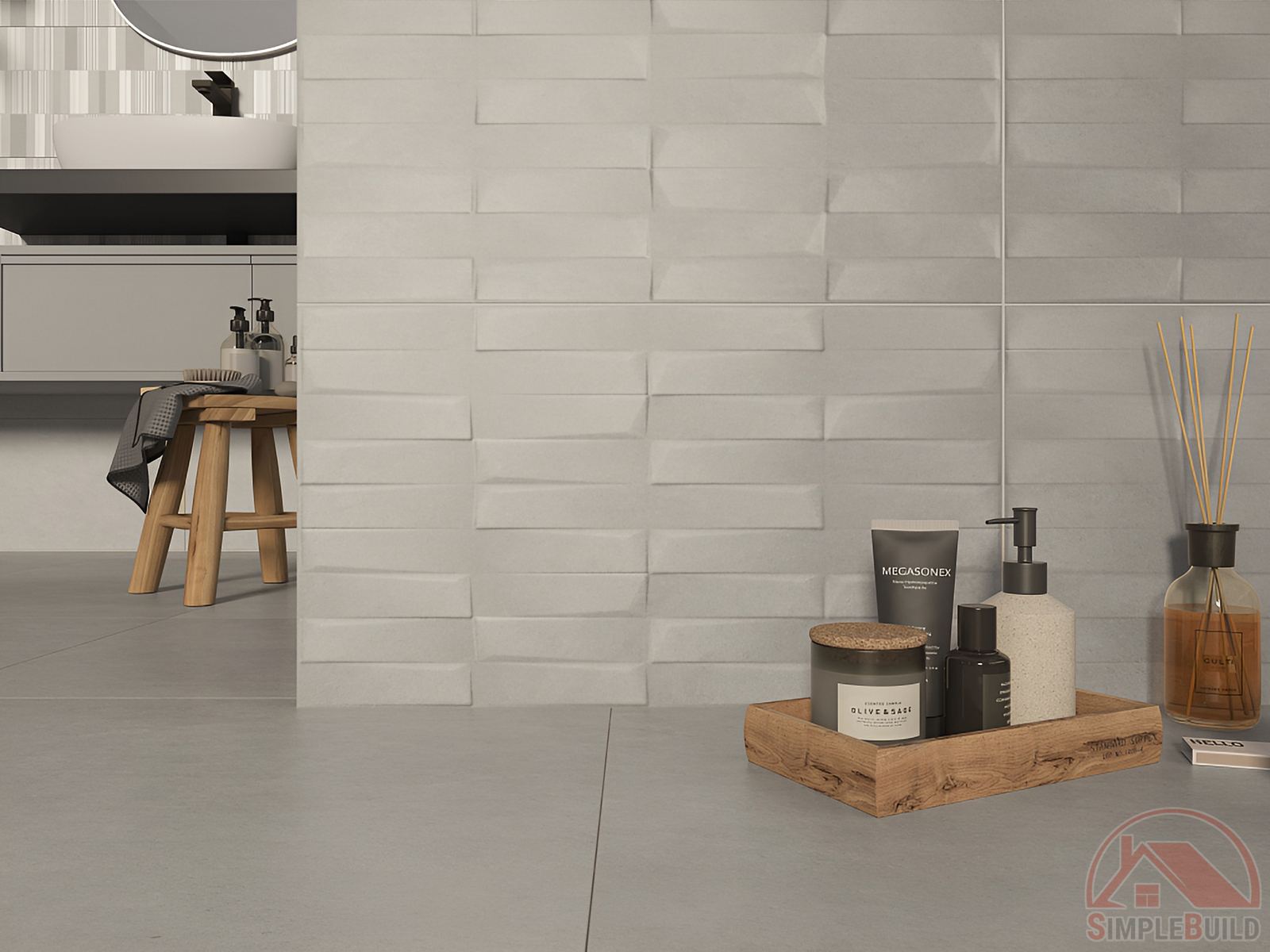 Керамогранит Индастри серый «Gracia Ceramica» в интерьере