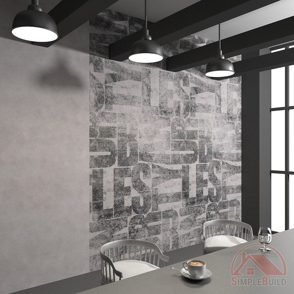 Ламинированные панели ПВХ Век бетон Беркли в интерьере