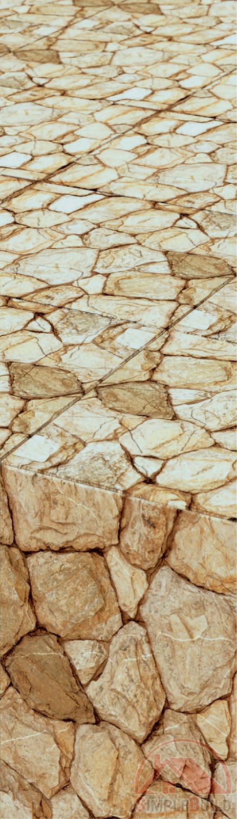 Керамогранит бежевый Эверест от «Beryoza Ceramica», прямая кладка