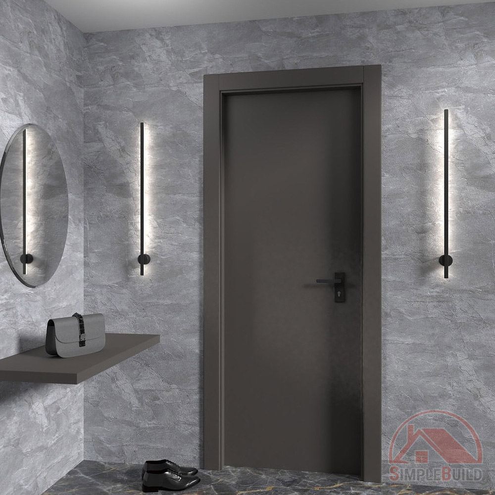 Ламинированные панели ПВХ Век Бергамо серый в интерьере