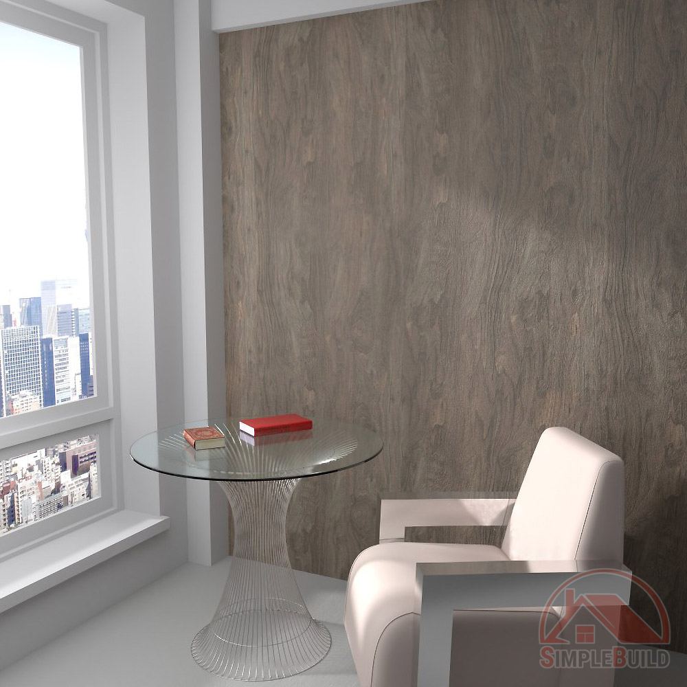 Ламинированные панели ПВХ Век грецкий орех в интерьере