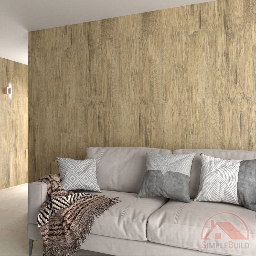 Ламинированные панели ПВХ Век дуб Келлога в интерьере