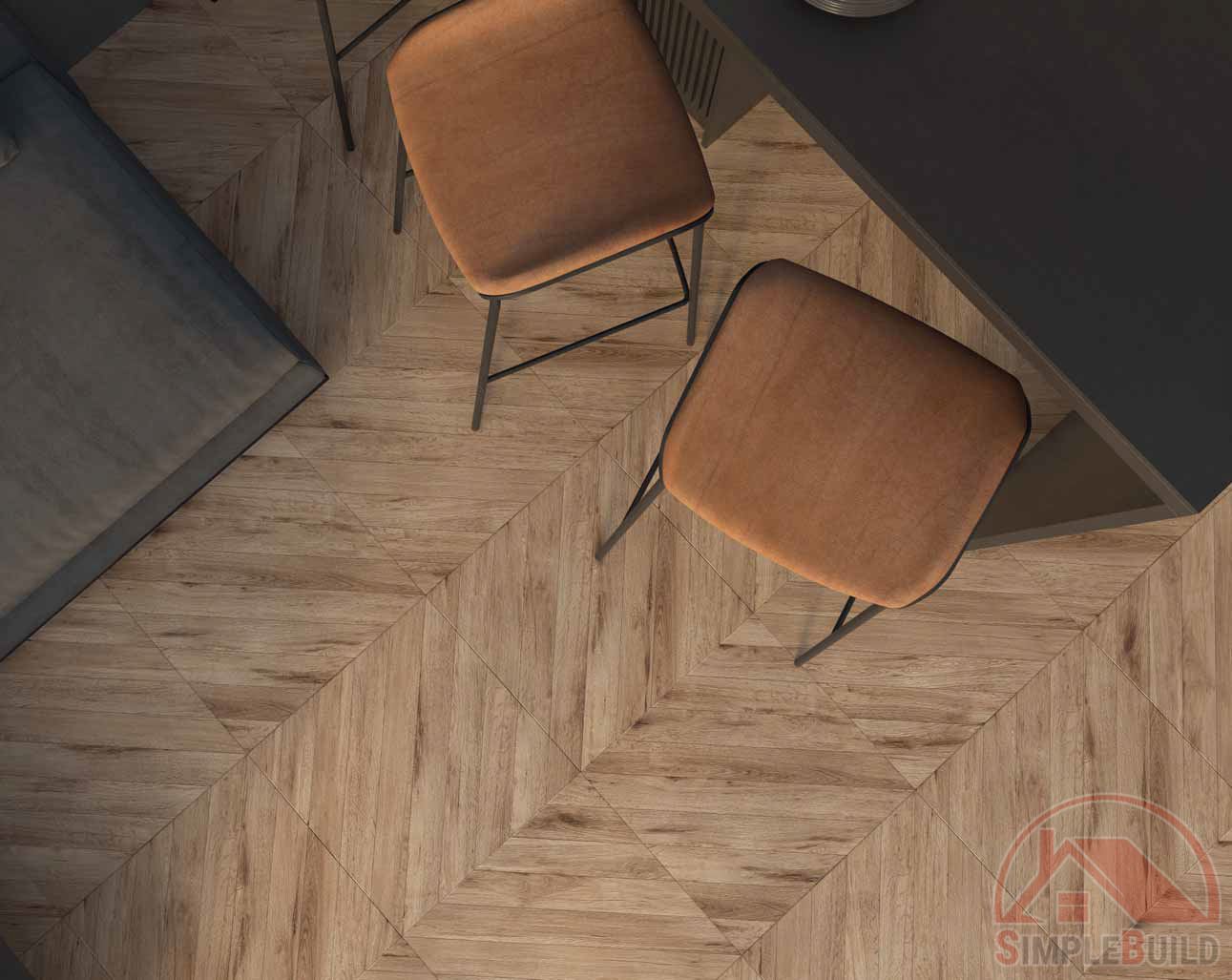 Керамогранит Лигнум бежевый «Gracia Ceramica» в жилом интерьере