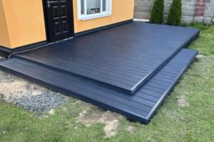 Террасная доска Lecole в цвете антрацит