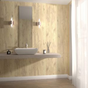 Ламинированные панели ПВХ Век дуб Флагстафф песочный в интерьере