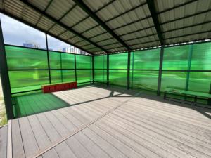 Декинг PolyWood NEO коричневый на прогулочной террасе