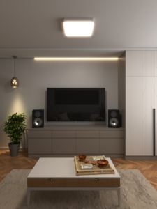 Кварц-виниловые стеновые панели Альта Слэб атлас в интерьере