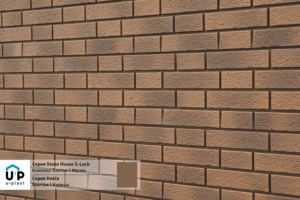 Сайдинг U-Plast Stonehouse клинкер Балтик магма крупным планом