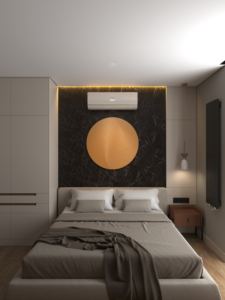 Кварц-виниловые стеновые панели Альта Слэб Везувий в интерьере