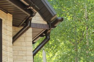 Водосточная система Дёке Люкс шоколад RAL 8019