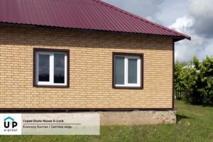 Сайдинг U-Plast Stonehouse клинкер Балтик медь в экстерьере