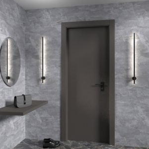 Ламинированные панели ПВХ Век Бергамо серый в интерьере