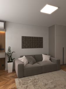 Кварц-виниловые стеновые панели Альта Слэб Батист в интерьере