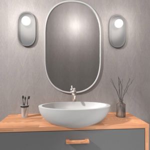 Ламинированные панели ПВХ Век каштан графика серый в интерьере