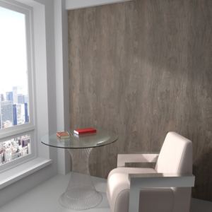 Ламинированные панели ПВХ Век грецкий орех в интерьере