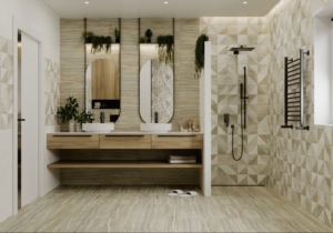 Керамическая плитка Палиссандро от «Beryoza Ceramica» в интерьере ванной комнаты