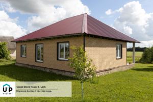 Сайдинг U-Plast Stonehouse клинкер медь в экстерьере