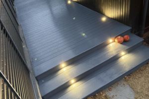 Террасная доска и ступени Lecole в цвете графит