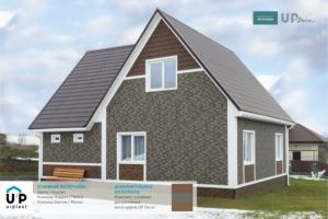 Сайдинг Stonehouse клинкер нордик пепел / щепа каштан в экстерьере