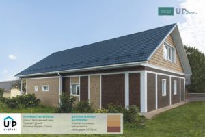 Сайдинг Stonehouse клинкер глина / щепа орех / Таганай дикий в экстерьере