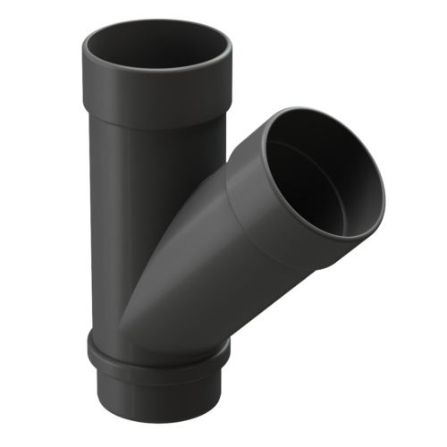 Тройник 45° «Дёке Люкс», графит