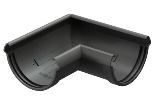 Угол 90° водосточного желоба «Дёке Люкс», графит