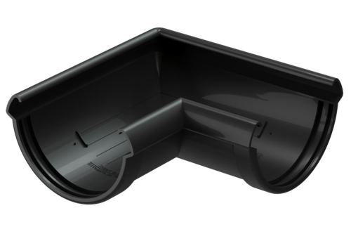 Угол 90° водосточного желоба «Дёке Люкс», карбон