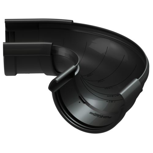 Регулируемый угол 60..160° водосточного желоба «Дёке Люкс», карбон