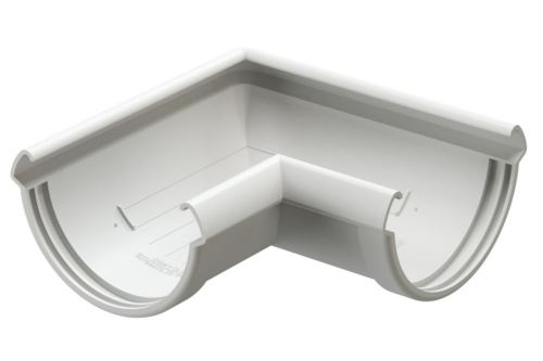 Угол 90° водосточного желоба «Дёке Люкс», пломбир