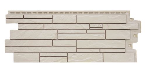фасадная панель «Grand Line Classic», скала молочная