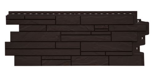 фасадная панель «Grand Line Classic», скала шоколадная