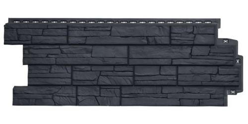 фасадная панель «Grand Line Classic», сланец графитовый