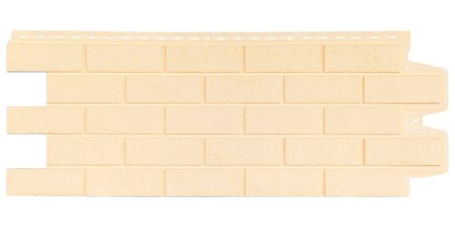 фасадная панель «Grand Line Classic», состаренный кирпич бежевый