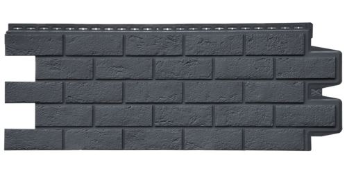 фасадная панель «Grand Line Classic», состаренный кирпич графит