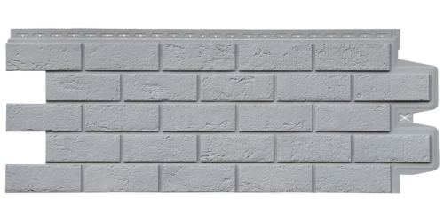 фасадная панель «Grand Line Classic», состаренный кирпич серый