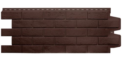 фасадная панель «Grand Line Classic», состаренный кирпич шоколадный