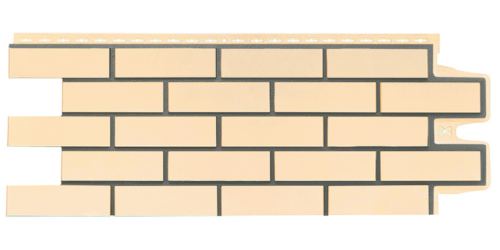 фасадная панель «Grand Line Design», клинкерный кирпич бежевый