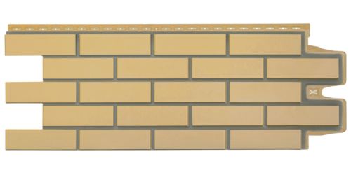 фасадная панель «Grand Line Design», клинкерный кирпич песочный