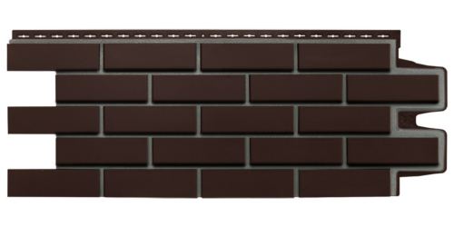 фасадная панель «Grand Line Design», клинкерный кирпич шоколадный