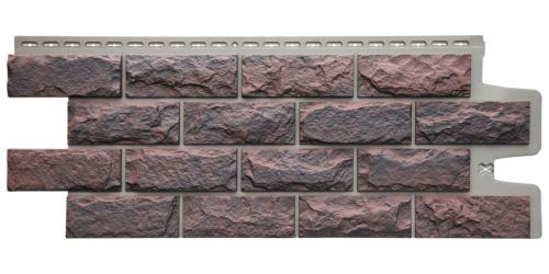 фасадная панель «Grand Line Design Plus», колотый камень кофе