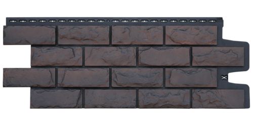 фасадная панель «Grand Line Design Plus», колотый камень трюфель