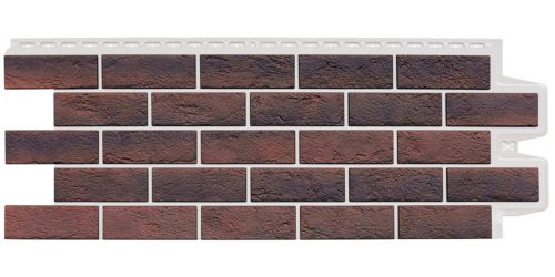 фасадная панель «Grand Line Design», состаренный кирпич кофе