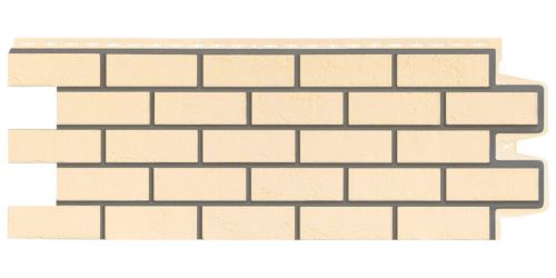 фасадная панель «Grand Line Design», состаренный кирпич бежевый