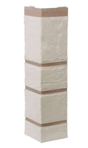 угол фасадной панели «Альта-Профиль», камень белый