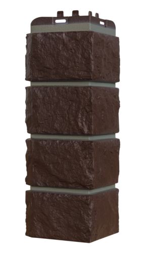 угловой элемент для панели «Grand Line Design», колотый камень шоколадный
