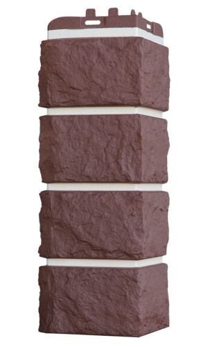 угловой элемент для панели «Grand Line Design», колотый камень каштан