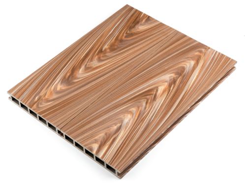 Двухсторонняя террасная доска из ДПК «Lecole Select». Светло-коричневая