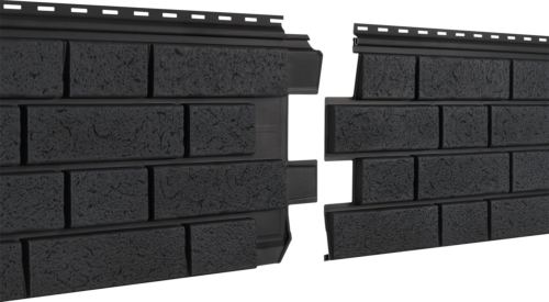 Сайдинг «U-Plast StoneHouse», клинкер Нордик, графитовый