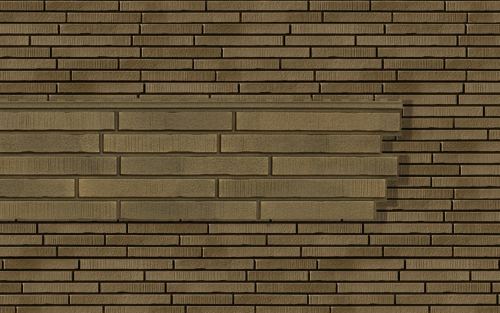 Сайдинг винил+ «Ю-Пласт Стоун Хаус» ригельный кирпич, латунь